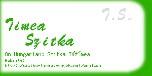 timea szitka business card